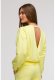 B293 Bluza z otwartymi plecami - cytrynowa (kolor żółty, rozmiar M) 3
