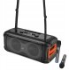 HOCO zestaw karaoke bezprzewodowy głośnik + 2 x bezprzewodowy mikrofon LED 60W HA9 czarny 3