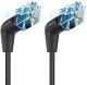 Kabel sieciowy patchcord Cat6a UTP kątowy obrotowy 2m slim czarny 11