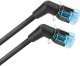 Kabel sieciowy patchcord Cat6a UTP kątowy obrotowy 2m slim czarny 1
