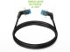 Kabel sieciowy patchcord Cat6a UTP kątowy obrotowy 2m slim czarny 3