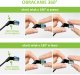 Kabel sieciowy patchcord Cat6a UTP kątowy obrotowy 2m slim czarny 5