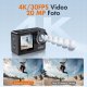 Zestaw XTU S6 Action Cam 4K30FPS wodoszczelna kamera sportowa 20 MP UltraHD 3