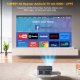 XIWBSY T07 Projektor Android TV 20000 kino domowe 4K 5G WiFi Bluetooth 2