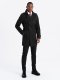 Elegancki płaszcz męski trencz SLIM FIT z paskiem  czarny V2 OM-COSC-0126 L 3