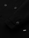 Elegancki płaszcz męski trencz SLIM FIT z paskiem  czarny V2 OM-COSC-0126 L 9