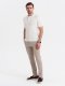 Męska koszulka polo z wiskozą SLIM FIT w pionowy prążek  złamana biel V3 OM-POSS-0143 XXL 3