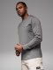 Męski bawełniany longsleeve U-neck z lampasami i nadrukiem na piersi  szary V5 OM-LSCL-0127 XL 1