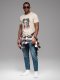 Bawełniany t-shirt męski z nadrukiem w stylu rockowym  kremowy V1 OM-TSPT-0199 XL 4