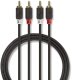 Nedis Audio Cable 2x  RCA -> 2 x RCA 1m 1
