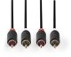 Nedis Audio Cable 2x  RCA -> 2 x RCA 1m 2