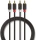 Nedis Audio Cable 2x  RCA -> 2 x RCA 3m Black 1