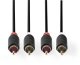 Nedis Audio Cable 2x  RCA -> 2 x RCA 3m Black 2