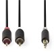 Kabel Nedis Aux Audio Cable 3.5 mm -> 2x RCA 0.5m Black 2