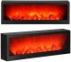 Lampa stołowa Springos Lampa kominek na baterie, USB LED 60x10x19,5 cm oświetlenie dekoracyjne, czarne UNIWERSALNY 1