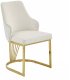 Krzesło tapicerowane ALURE VELVET jasnobeżowe SIGNAL 1