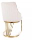 Krzesło tapicerowane ALURE VELVET jasnobeżowe SIGNAL 2