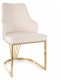 Krzesło tapicerowane ALURE VELVET jasnobeżowe SIGNAL 4