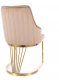 Krzesło tapicerowane ALURE VELVET beżowe SIGNAL 2