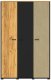 Szafa młodzieżowa COLT 01 3D dąb złoty craft/czarna ML MEBLE 2