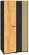 Szafa młodzieżowa COLT 02 2D dąb złoty craft/czarna ML MEBLE 1