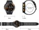 Zegarek Komunijny SMARTWATCH-GPS- GRAVITY GT24-4 SR/BK/OG 23
