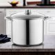 GARNEK INOX WYSOKI CARO 18 CM 3,2L. Z POKRYWKĄ, IND. (ROSÓŁ, BIGOS, KONFITURY) 1