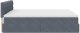 vidaXL Rama łóżka otomana z materacem, szara, 160x200 cm, aksamit 9