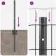vidaXL Płot Euro z 5 U-Postami Szary 0.6x10 m Stal 9