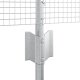 vidaXL Ogrodzenie z drutu spawanego  z 22 słupkami srebrnymi 0,8x50 m stal 5