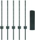 vidaXL Zielone ogrodzenie z drutu spawanego z 5 słupkami U 0.6x10 m Stal 1