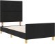 Łóżko Ramowe z Tkaniny vidaXL Czarne 90x200 cm 5