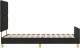 Łóżko Ramowe z Tkaniny vidaXL Czarne 90x200 cm 8