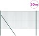 vidaXL Ogrodzenie z drutu spawanego z 13 słupami Zielone 1,4x50 m Stal 3