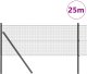 vidaXL Ogrodzenie z 13 słupkami Szare 0.4 x 25 m Stal 3