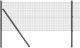 vidaXL Ogrodzenie z 13 słupkami Szare 0.4 x 25 m Stal 6