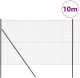 vidaXL Ogrodzenie z drutu spawanego  z 7 słupami Szary 1,5x10 m stal 2