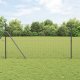 vidaXL Siatka spawana z 13 słupkami szary 1.2x25 m Stal 1