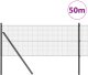 vidaXL Ogrodzenie z drutu spawanego  z 13 słupkami Szary 0.8x50 m Stal 2