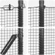 vidaXL Ogrodzenie z drutu spawanego  z 13 słupkami Szary 0.8x50 m Stal 6