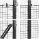 vidaXL vidaXL Ogrodzenie z plecionki  z 13 słupkami Szare 1x50 m Stal 7