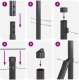 vidaXL vidaXL Ogrodzenie z plecionki  z 13 słupkami Szare 1x50 m Stal 10