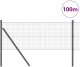 vidaXL Ogrodzenie z drutu spawanego  z 7 słupkami Szary 0.4x100 m Stal 2