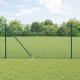 vidaXL Zestaw słupków ogrodzeniowych 2 szt. Zielony Metal pokryty PVC 1