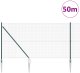 vidaXL Ogrodzenie z drutu spawanego  z gwoździami zielone 1x50 m stal 3
