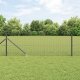 vidaXL Ogrodzenie z drutu spawanego z 7 słupkami szary 0.4 x 10 m stal 1