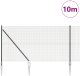 vidaXL Ogrodzenie spawane z 7 kotwami Szare 1,2x10 m Stal 3
