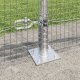 vidaXL Ogrodzenie z drutu spawanego  z 7 słupkami flancowanymi 0.6x10 m ocynkowane 3