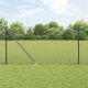 vidaXL Ogrodzenie z drutu zgrzewanego  z 13 słupkami szarym 1x100 m stal 1