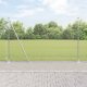 vidaXL Ogrodzenie z drutu spawanego z 7 flanszowymi słupkami 1.4x10 m stal ocynkowana 1